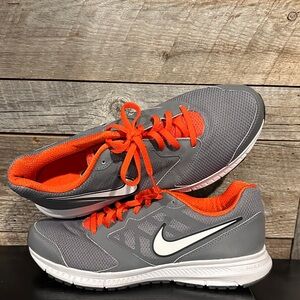 Nike Downshifter 6 Gray and Orange Athletic Sneakers